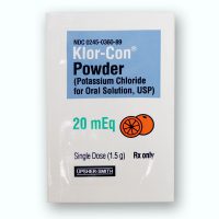 chloride potassium klor meq
